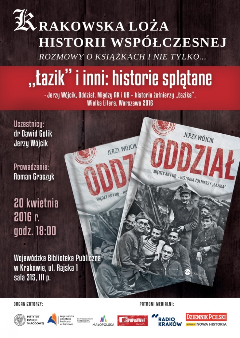 „Łazik i inni: historie splątane” spotkanie z cyklu „Krakowska Loża Historii Współczesnej” 