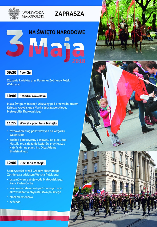Obchody Święta Narodowego 3 Maja w Krakowie (2018)