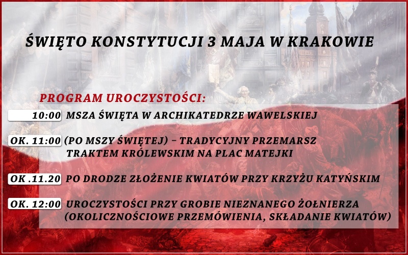 Święto Konstytucji 3 Maja w Krakowie
