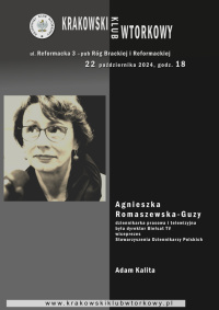  Gościem Klubu będzie Agnieszka Romaszewska-Guzy 